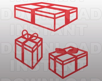 Gift Boxes SVG File-Presents SVG File-Christmas SVG File-Die Cut,Vector Clip Art Commercial & Personal Use Cricut,Silhouette,Cameo,Stencil