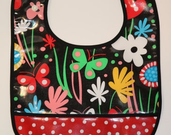Baby Indulgence Bib, with crumb catcher Laminated Cotton, BPA & PVC free Baby Friendly