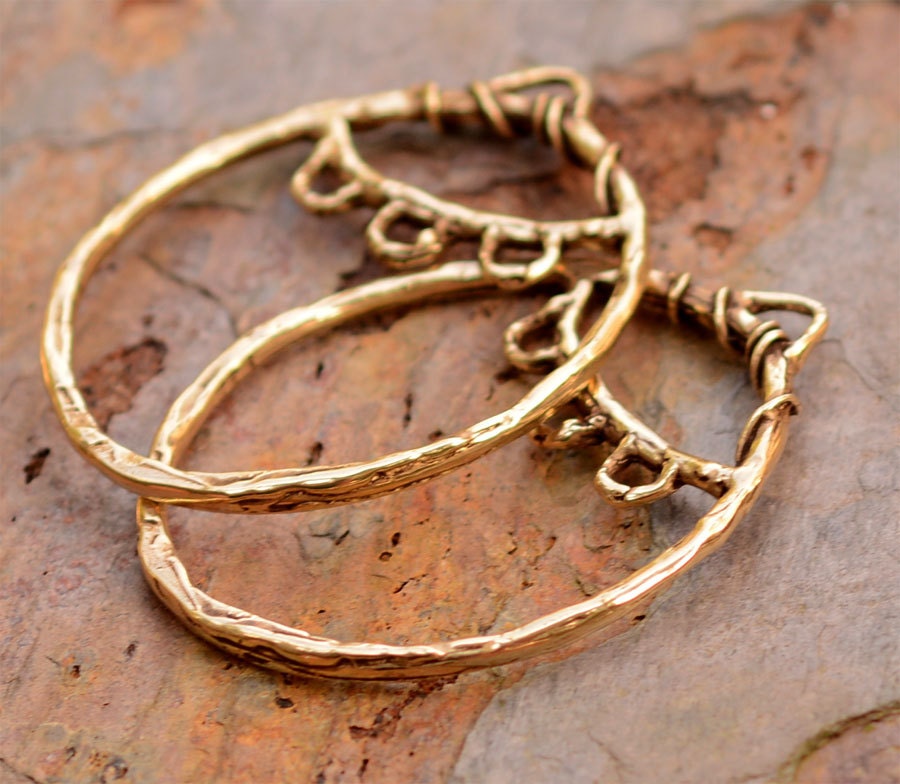 Bohemian Earring Findings Gold Bronze Earring Hoops 305