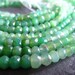 Shaded Chrysoprase faceted rondelle beads - 13 1/2 inch strand - 4mm