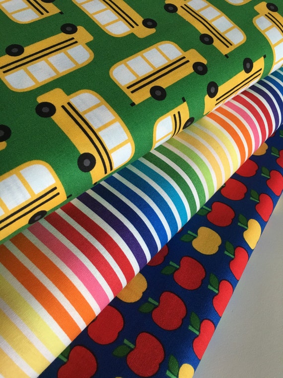 Back to School fabric bundle School fabric Teacher by