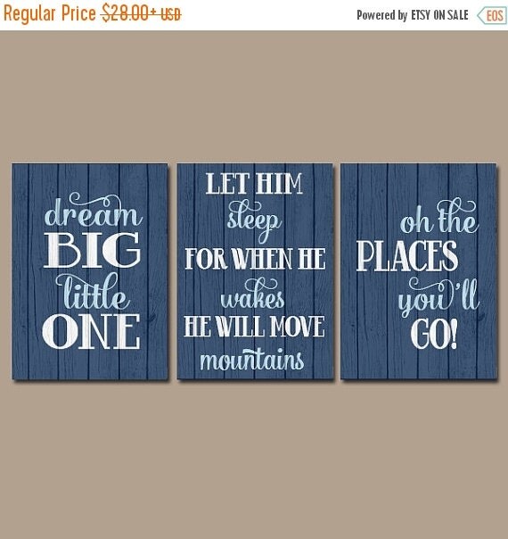 Boy Quote Wall Art Canvas or Prints Boy Nursery Quote by TRMdesign