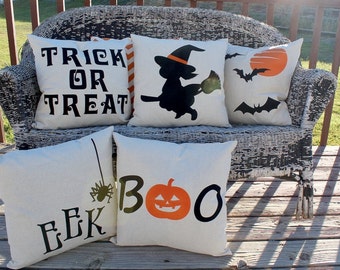 Set of 4 Halloween Pillows Covers