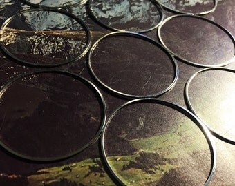 40mm silver hoops - 25 pieces - round link finding