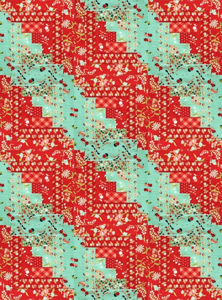 Log Cabin Block JORDAN PreCut Quilt Kit Moda by JordanFabrics