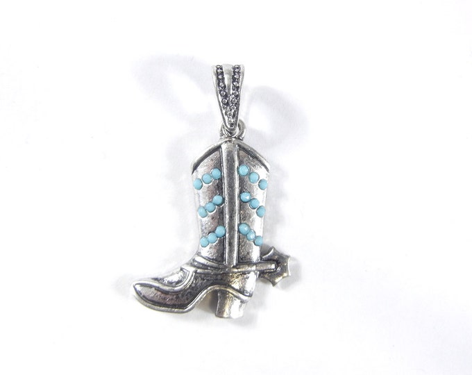 Cowgirl Boot Turquoise Cabochon Accents