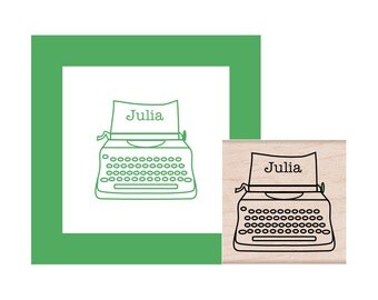 Typewriter Personalized Rubber Stamp
