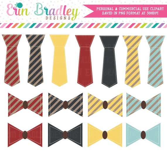 Dads Ties Clipart, Tie Clip Art Graphics, Bow Ties Clip Art, Clothing Clip Art, Commercial Use OK Il_570xn