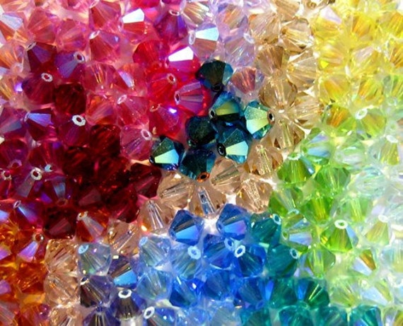 36 Piece Swarovski Crystal Beads Mixes 6mm Bicone 5328 Swarovski Crystal Bead Mixes