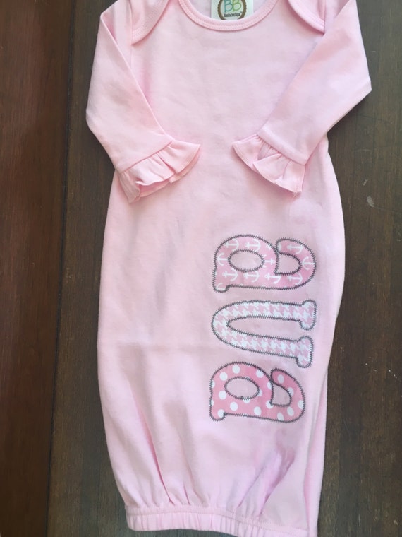 monogrammed gowns for newborns