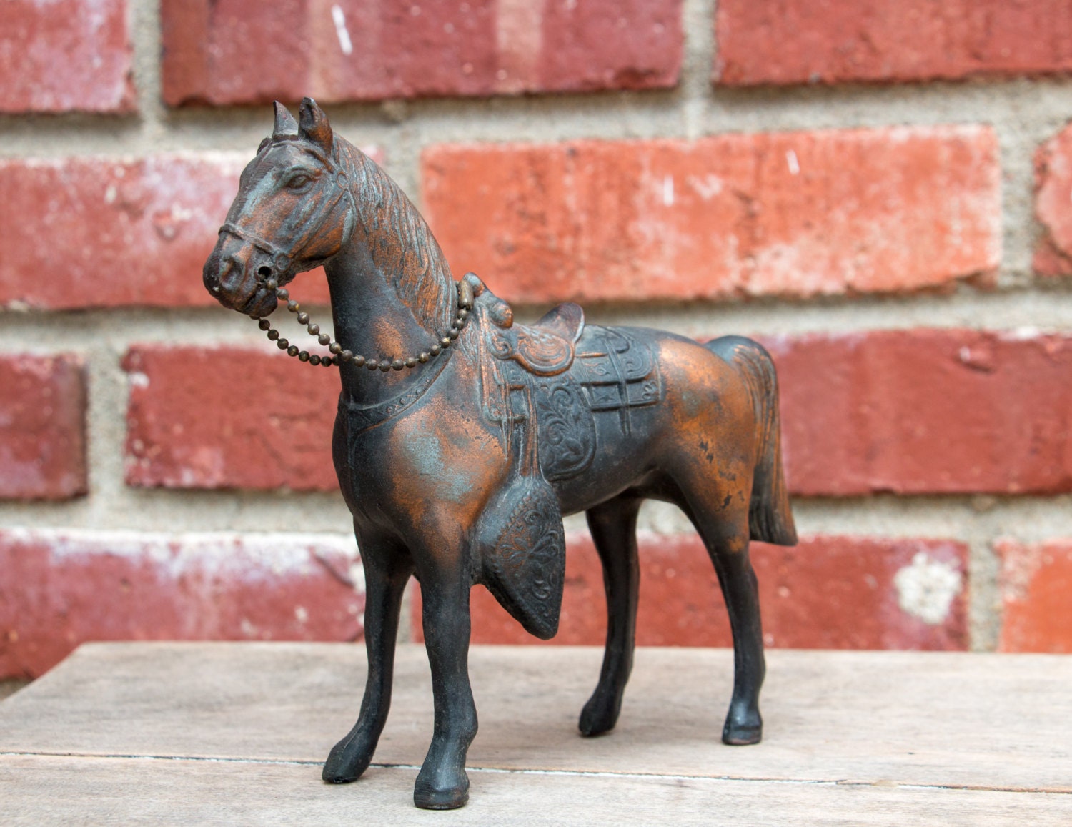 Vintage Cast Metal Horse figurine 6 Equestrian Decor