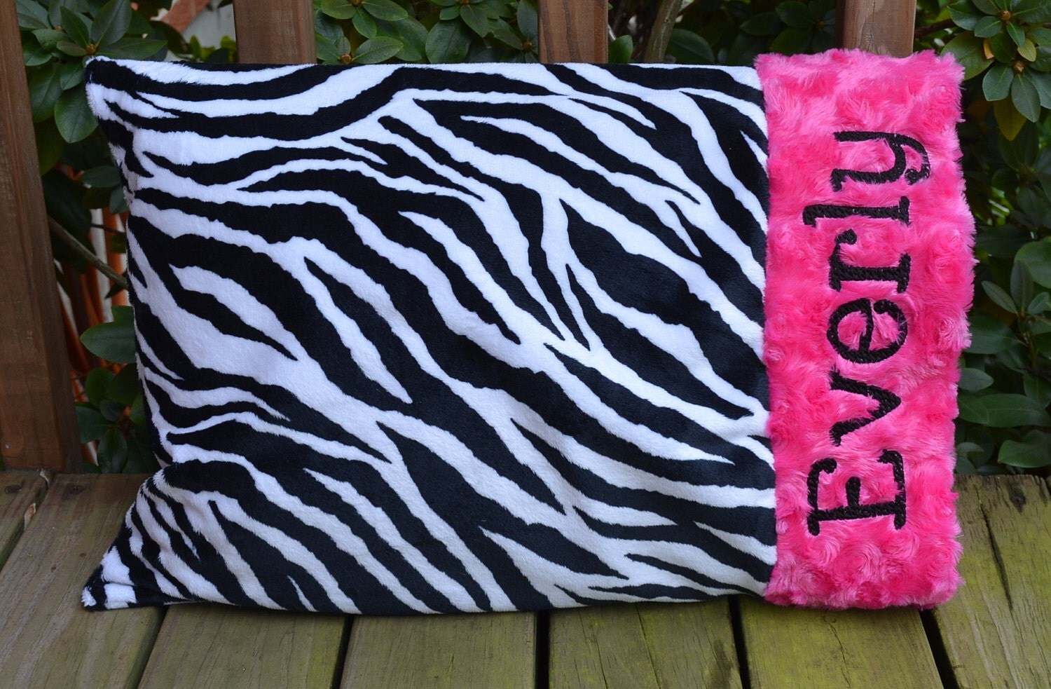 Zebra PillowPillowcaseSham Hot PInk