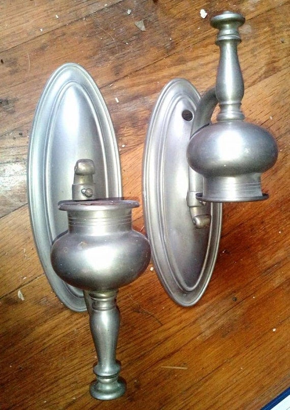 Electric Vintage Pewter Wall Sconces