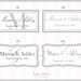 Personalized Name Tag Card / Monogram to be purchased with the CARD BOX only!