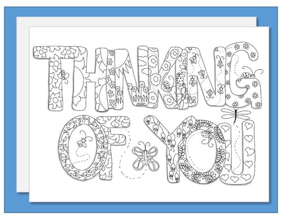 Color Your Own Card Greeting Card Ready For Your Unique