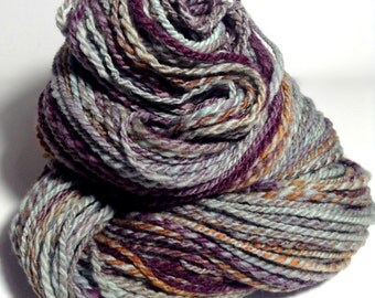 Handspun Yarn, Hand Dyed Merino Yarn "Anticipation" Merino Yarn - 2 Ply