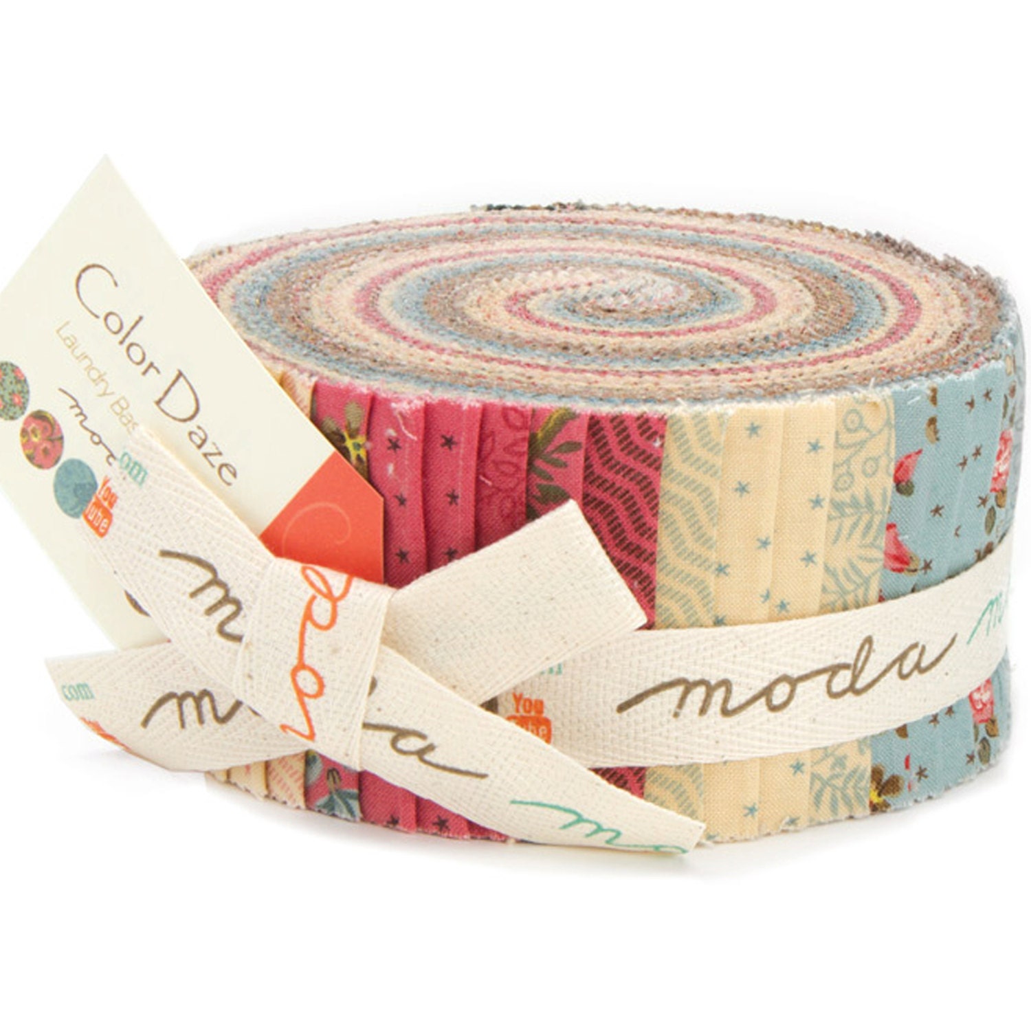 Color Daze Prints Jelly Roll by Laundry Basket Quilts for Moda