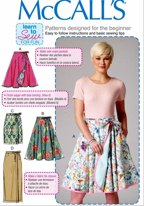 Wrap Skirt Pattern A Learn to Sew Pattern McCall's