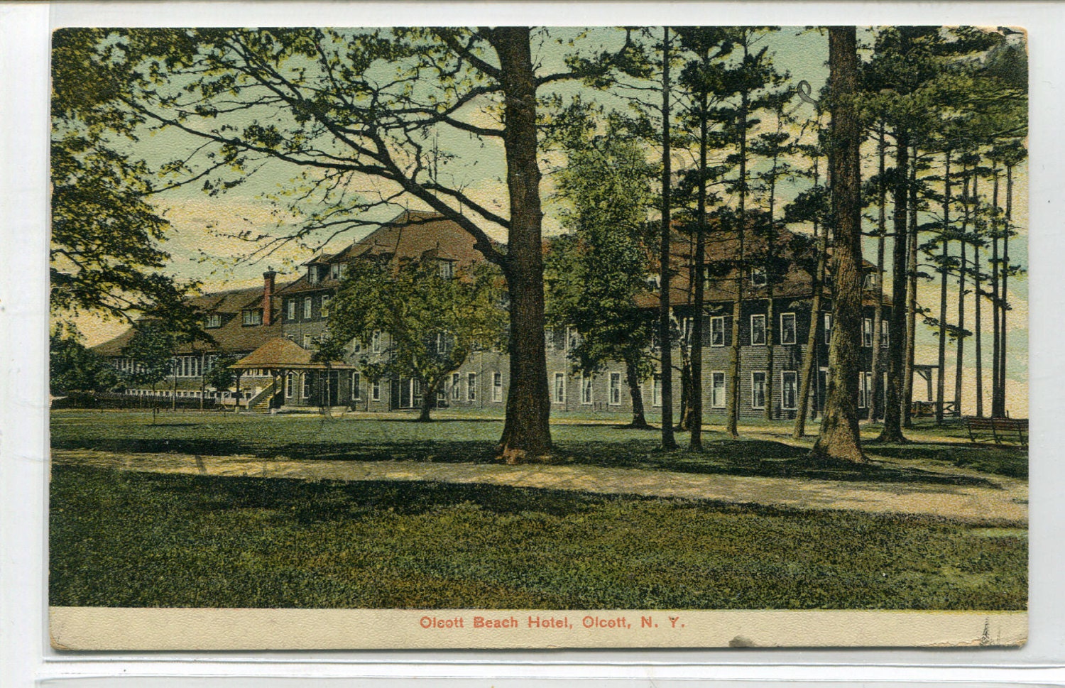 Olcott Beach Hotel Olcott New York 1908 postcard