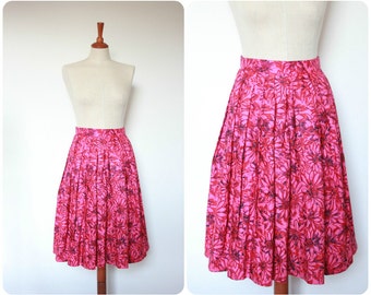 Petite Vintage 1960's Pink Pleated Skirt