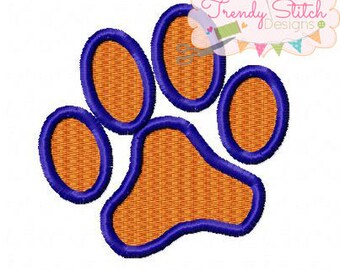 Paw Print MINI Machine Embroidery Design Made To Match Filled Stitch INSTANT DOWNLOAD