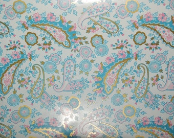 French New Old Stock, Department Store Wrapping Paper ~ "French Paisley" by Familyline Inc. ~ approx. 129 yards