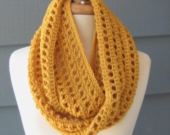 PATTERN S-011 / Crochet Pattern / Leah Infinity ... worsted 300 yds