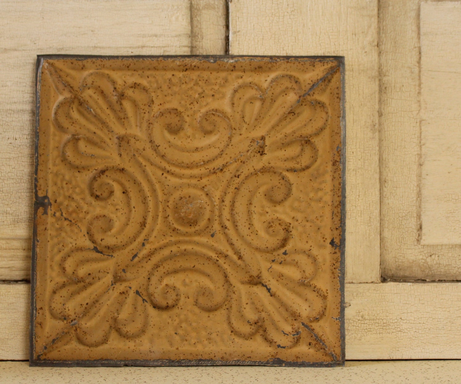 Antique Architectural Wall Décor Antique Ochre Metal