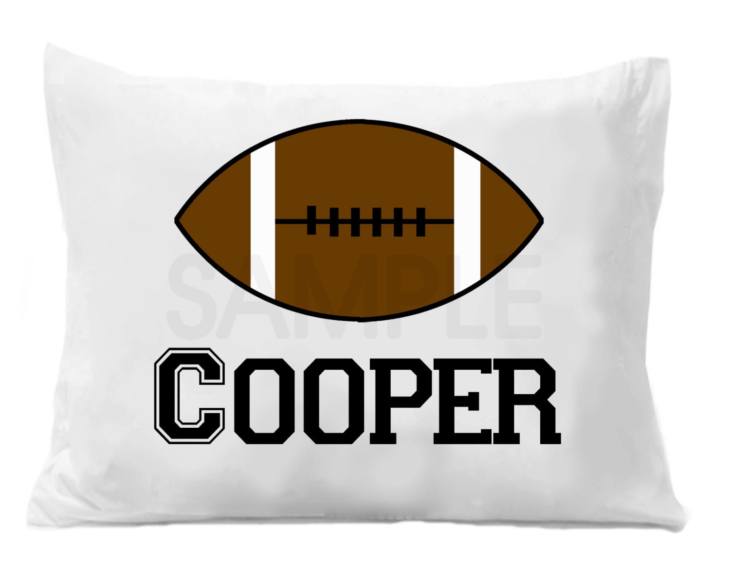 Football Pillow Case Boys Sports Bedding Personalized