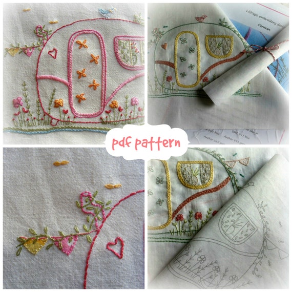 my caravan hand embroidery pattern pdf