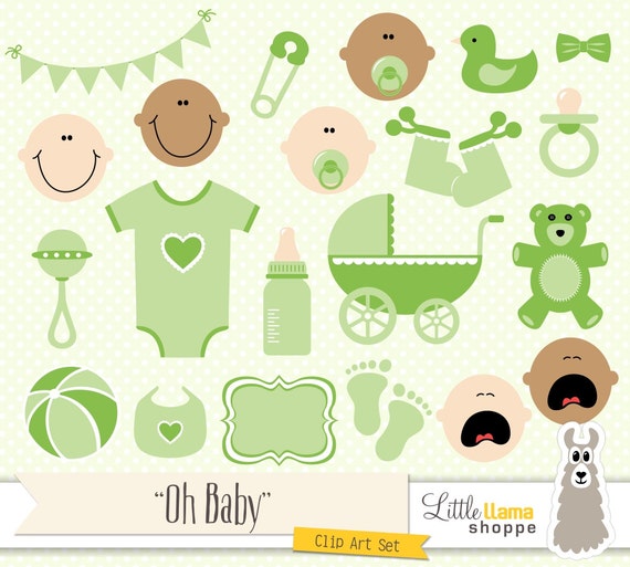 Baby Clipart Green Baby PNG Clip Art Gender Neutral Baby