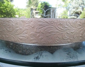 Rose Gold Wedding Cake Stand, "Rose Gold Floral Leaf", 14", 16", 18", 20", and 22" cake stand