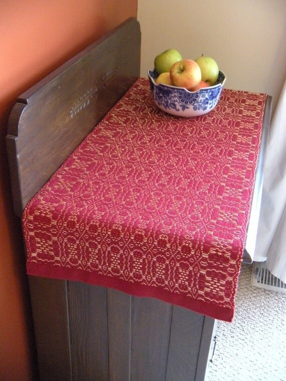 Handwoven Dresser Runner Table Runner by ThistleRoseWeaving