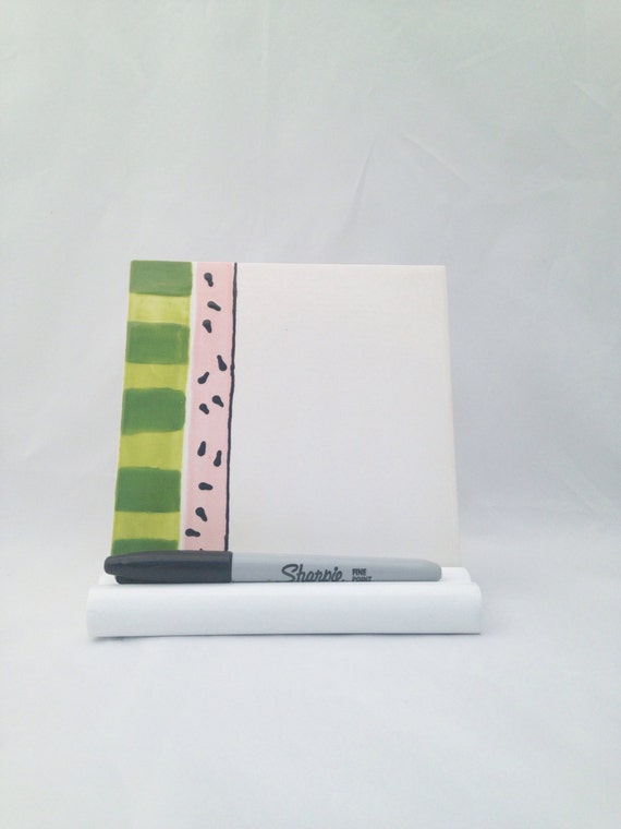 Watermelon Dry Erase Message Board Ceramic Tile with Optional