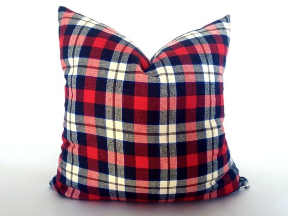 Winter Plaid Pillow Cover
