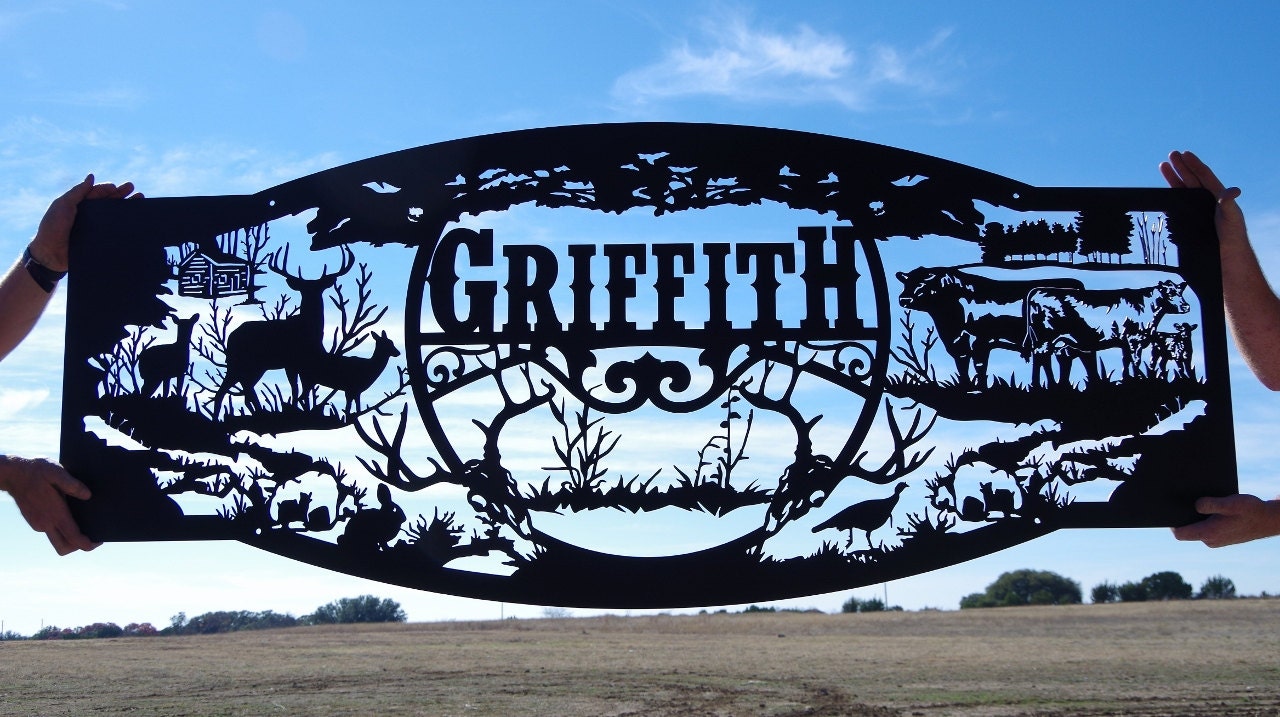 Wildlife Family Name Custom Metal Sign Personalized Wildlife