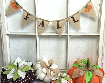 Fall burlap banner, MINI Fall banner, Burlap Fall Banner, Fall Decorations, Fall Decor, Fall Bunting, Mini Fall Garland, Burlap Fall Decor