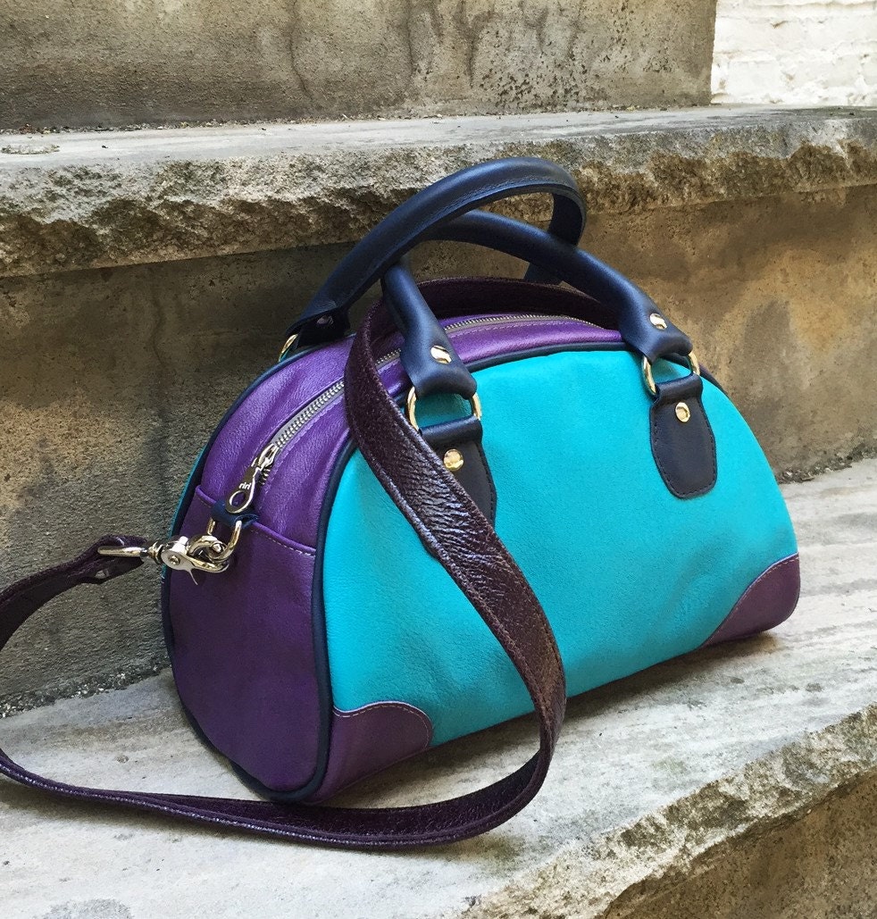 Medium Bowler handbag Satchel in YOUR CHOICE of leather with