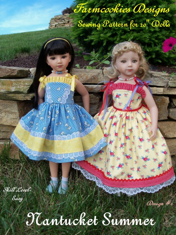 PRINTED Sewing Pattern / NANTUCKET SUMMER for 20" Maru & Friends or 18" American Girl Dolls
