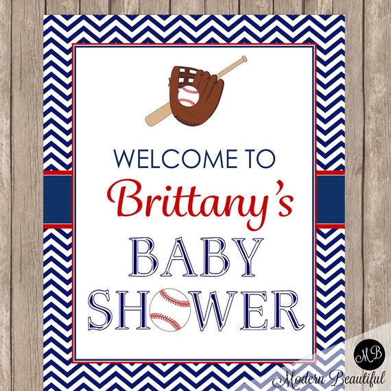 Baseball Baby Shower Personalized Sign Welcome Sign Baseball Baseball Baby Shower Personalized Sign Welcome Sign Baseball
