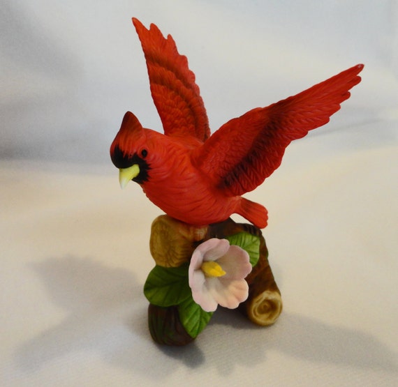 cardinal porcelain bird figurine