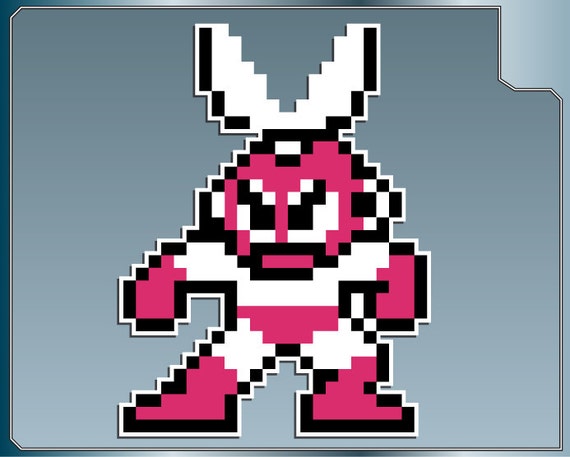 CUT MAN Sprite from Mega Man 8 Bit Vinyl Decal Sticker Cutman