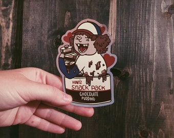Pudding Loving Dustin Sticker // Stranger Things Sticker