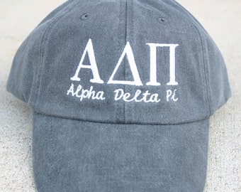 Alpha Delta Pi with script baseball cap