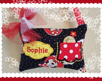 Minnie Mouse Tooth Fairy Pillow with Tooth Fairy Coin