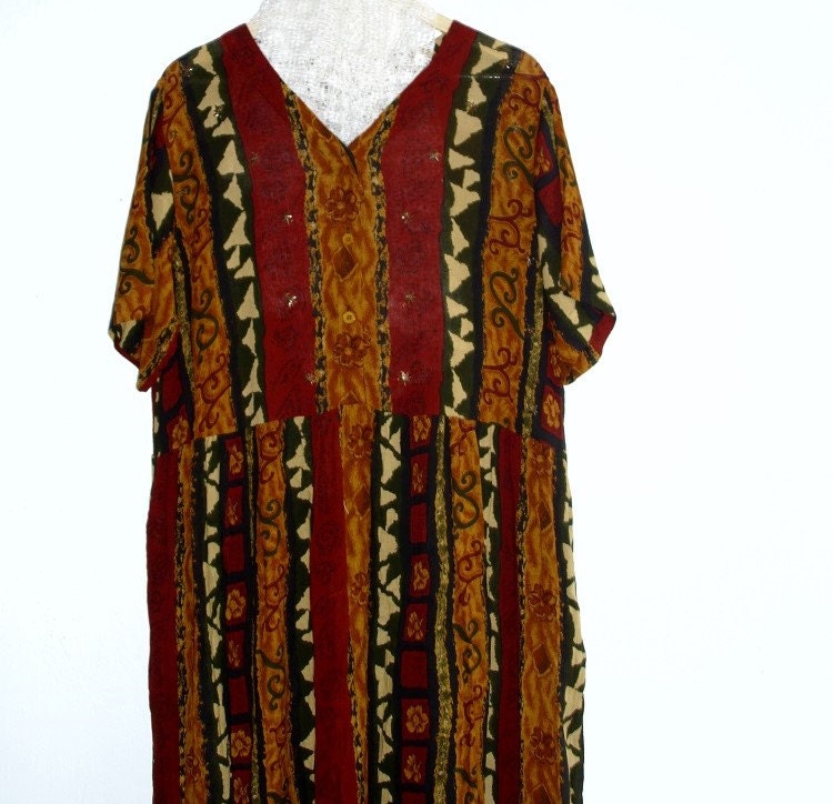 Black Friday Sale Bohemian cotton gauze maxi dress.
