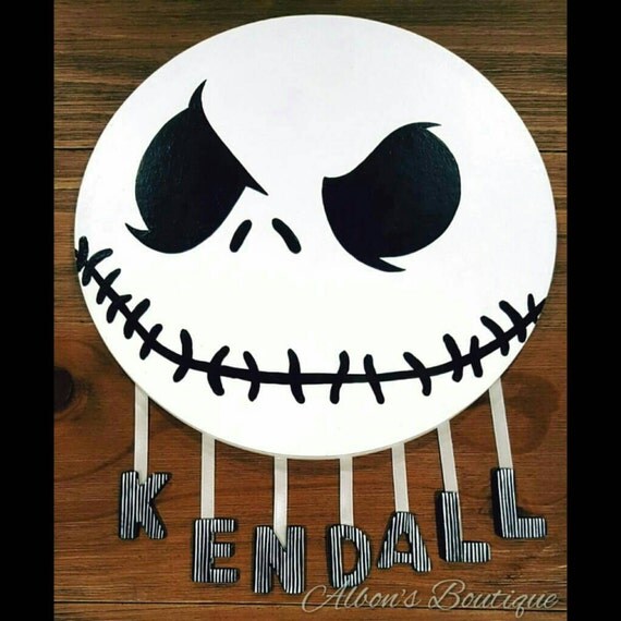 Jack Skellington Name Sign Personalized with by AlbonsBoutique