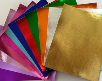 Metallic Faux Leather Fabric - 16 colours available