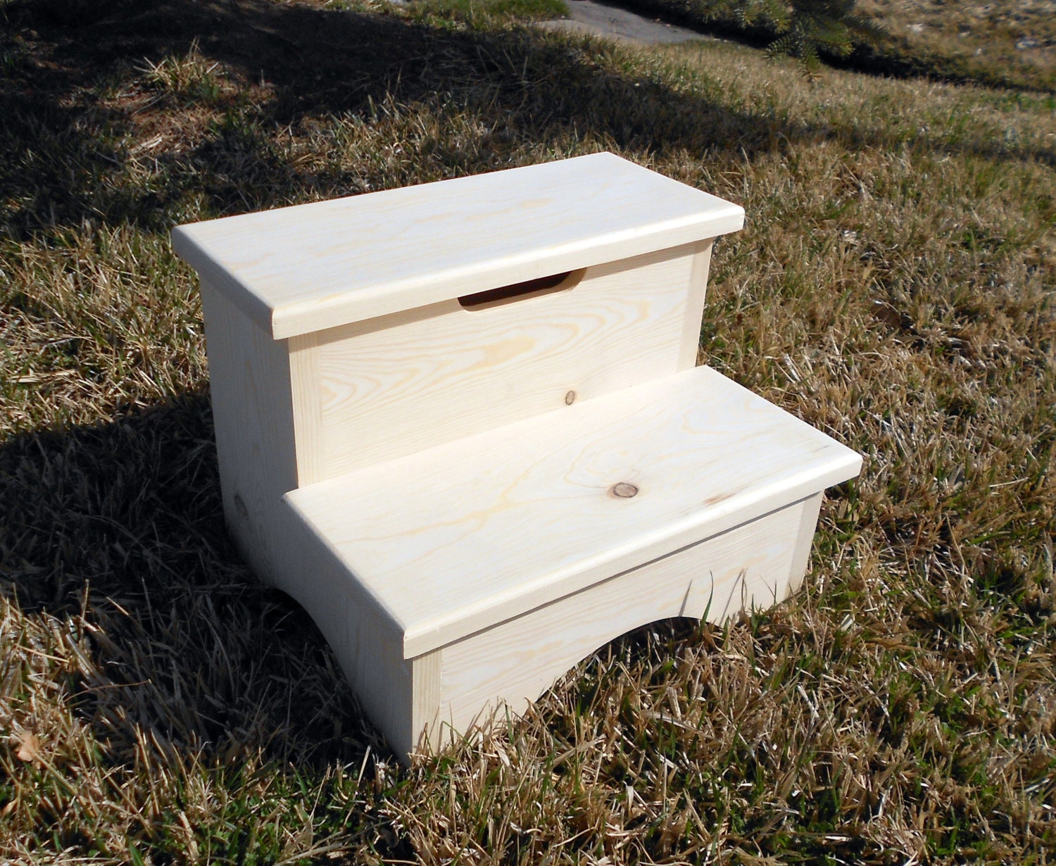 Storage Box Step Stool Unfinshed 12
