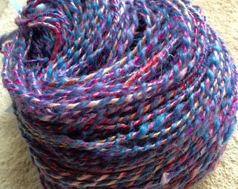 Hand Spun Art Yarn - Soy Silk - Alpaca - 135 Yards - 2 Ply